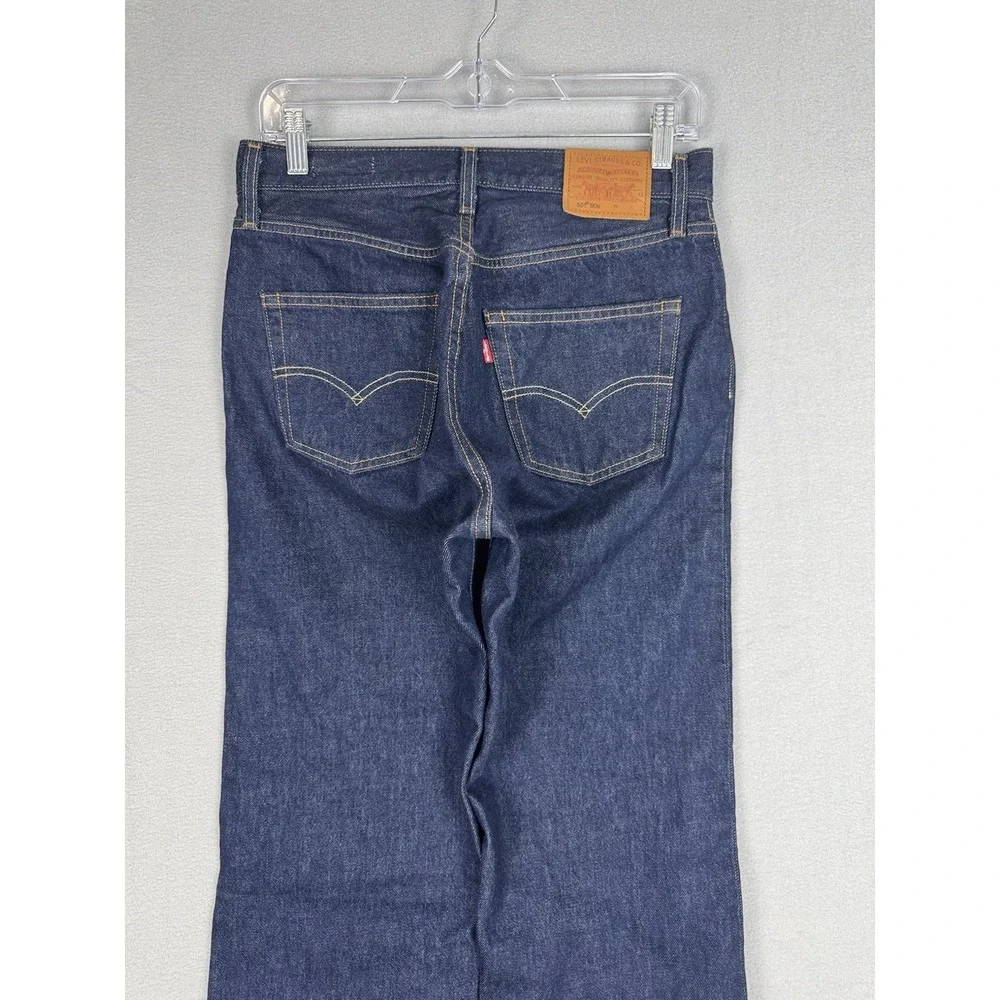 Levis Premium 501 Selvedge Denim Jeans Mens 26x36 (fits 30x35) Dark Wash Blue